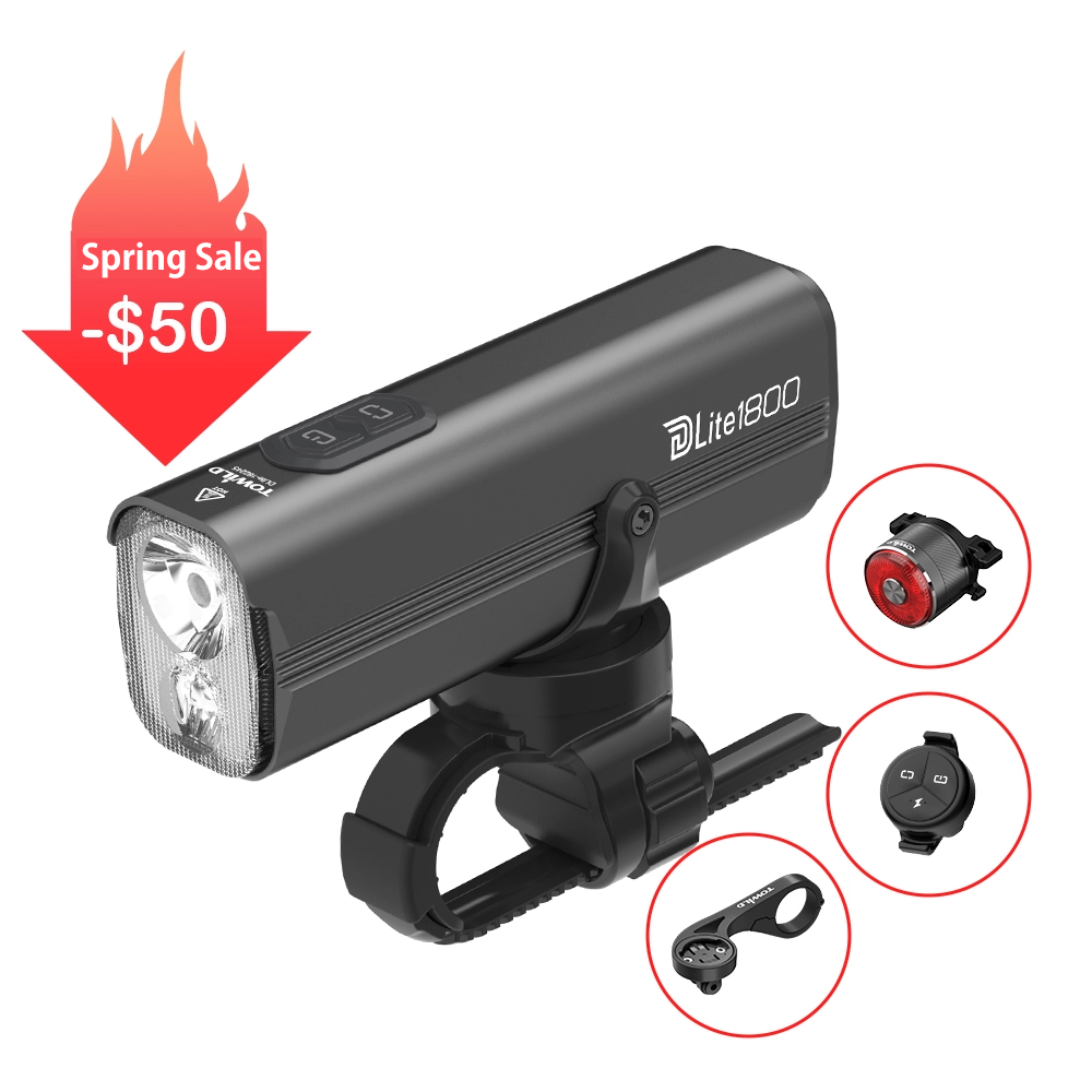 TOWILD DLite1800ライト(5000mAh) レックマウント　セット The All-Road Smart Light for City Commuting & Trail Riding