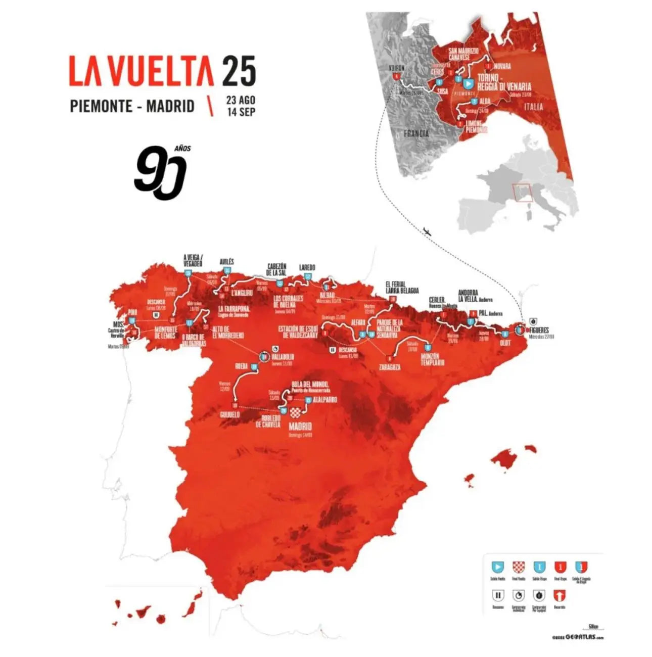 2025 Vuelta a España Route Map