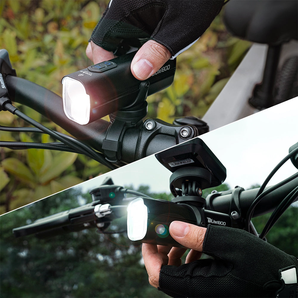 DLite1800 Lampe de vélo à double source lumineuse