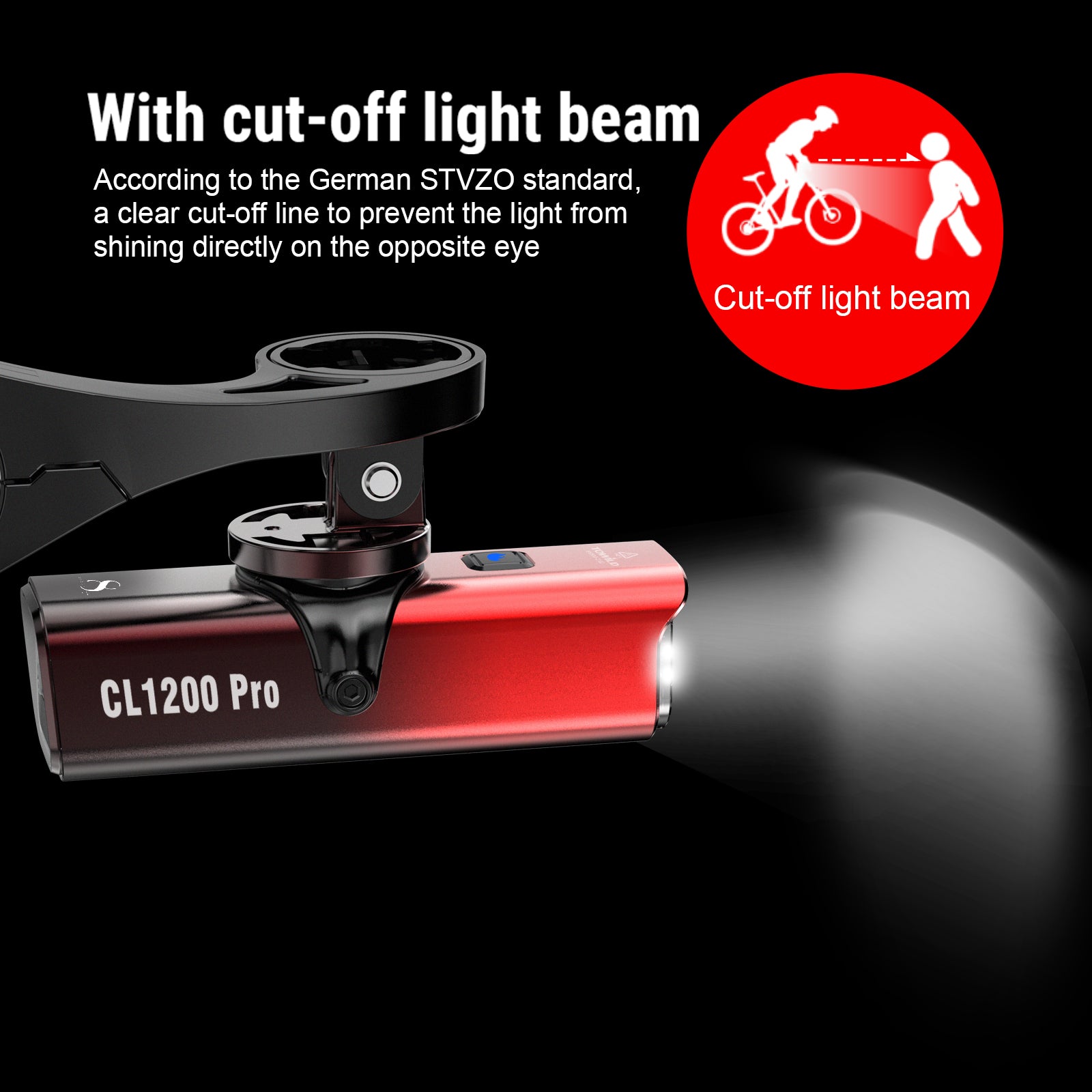 CL1200 8 Years Limited Edition Smart Wireless Control Rechargeable Bike Light