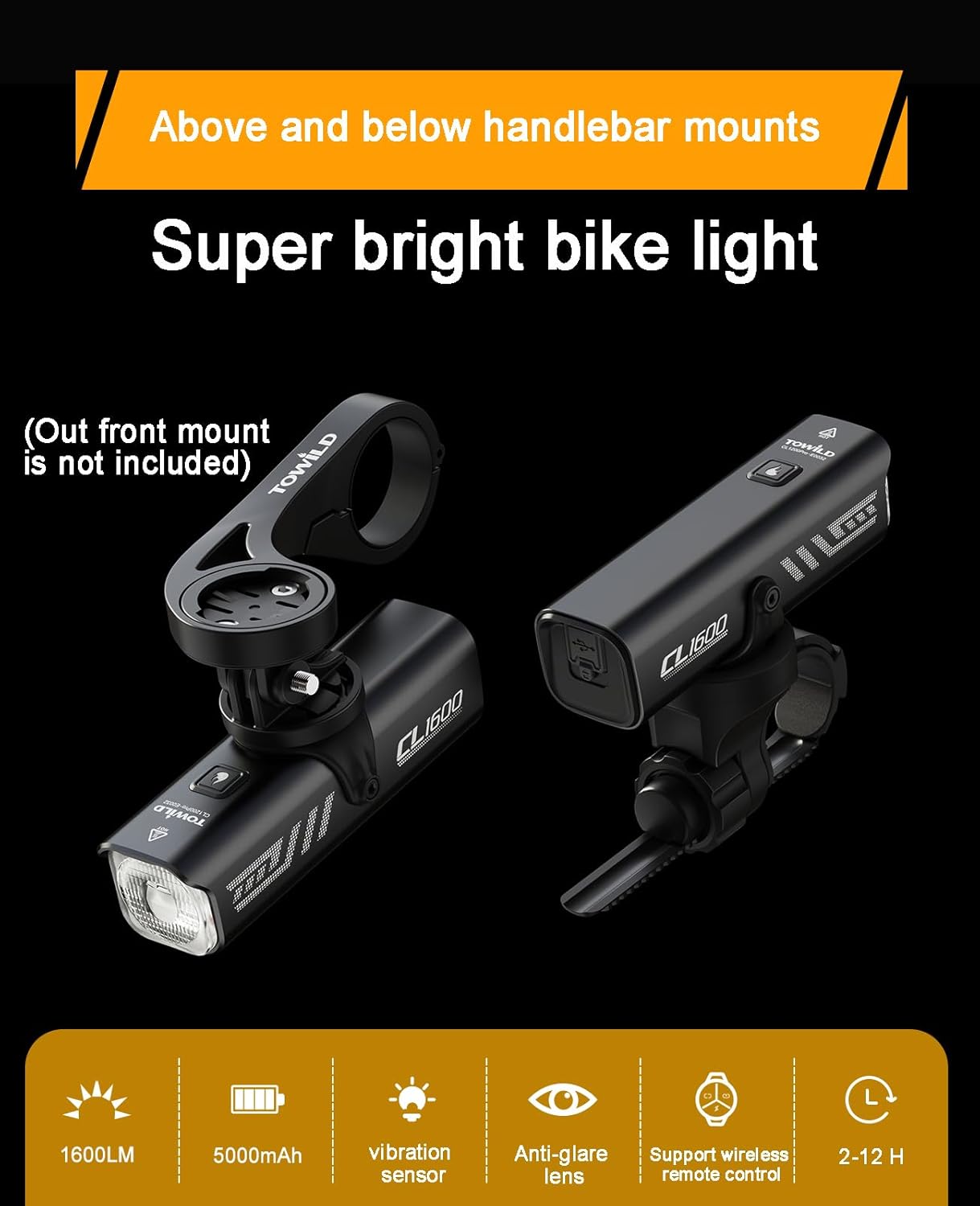 CL1600 Smart Wireless Control Rechargeable Bike Light