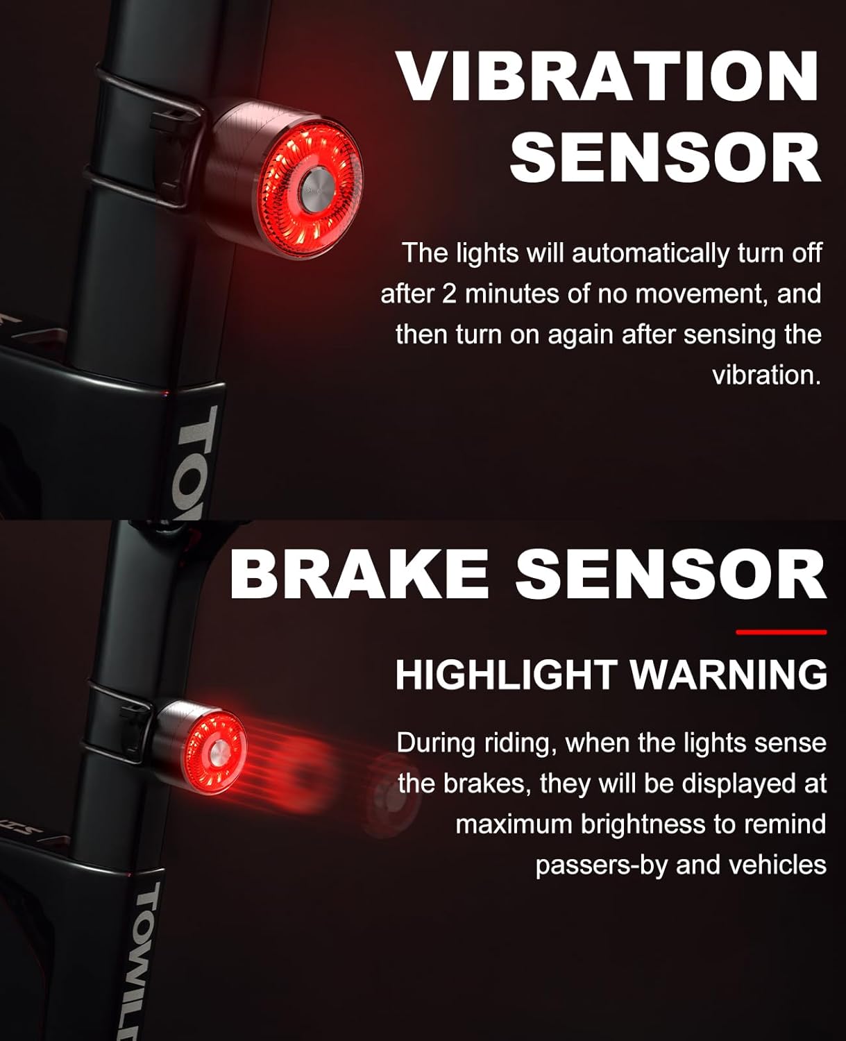 TL05 Smart Brake Sensing Bike Rear Lights