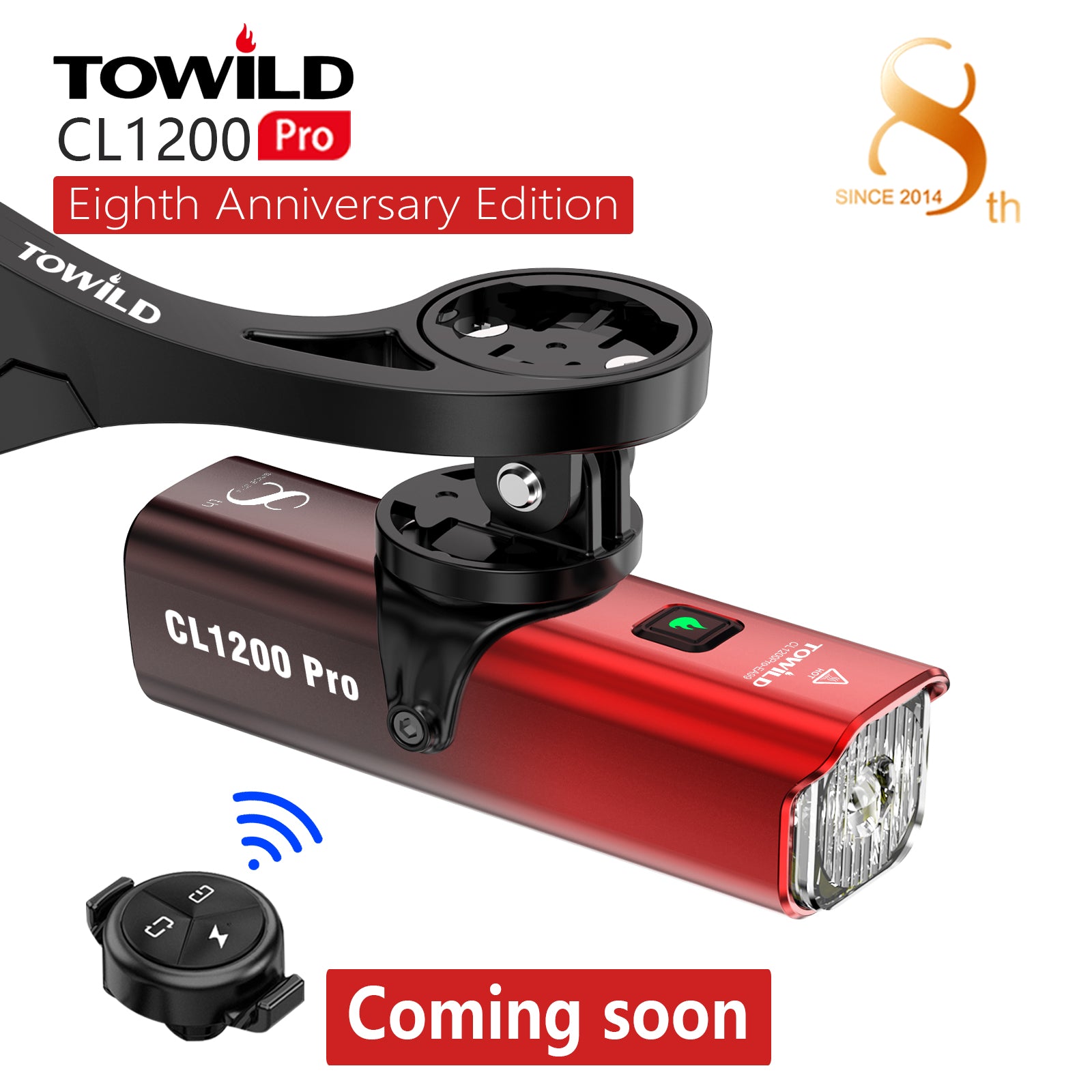 CL1200 8 Years Limited Edition Smart Wireless Control Rechargeable Bike Light