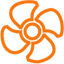 Fan icon representing the active air-cooling and heat dissipation system of the TOWILD A15, preventing overheating during high-pressure inflation.