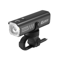 A front three-quarters view of the black TOWILD CL1600 high-performance smart bike light, showing its anti-glare lens and durable handlebar mount.