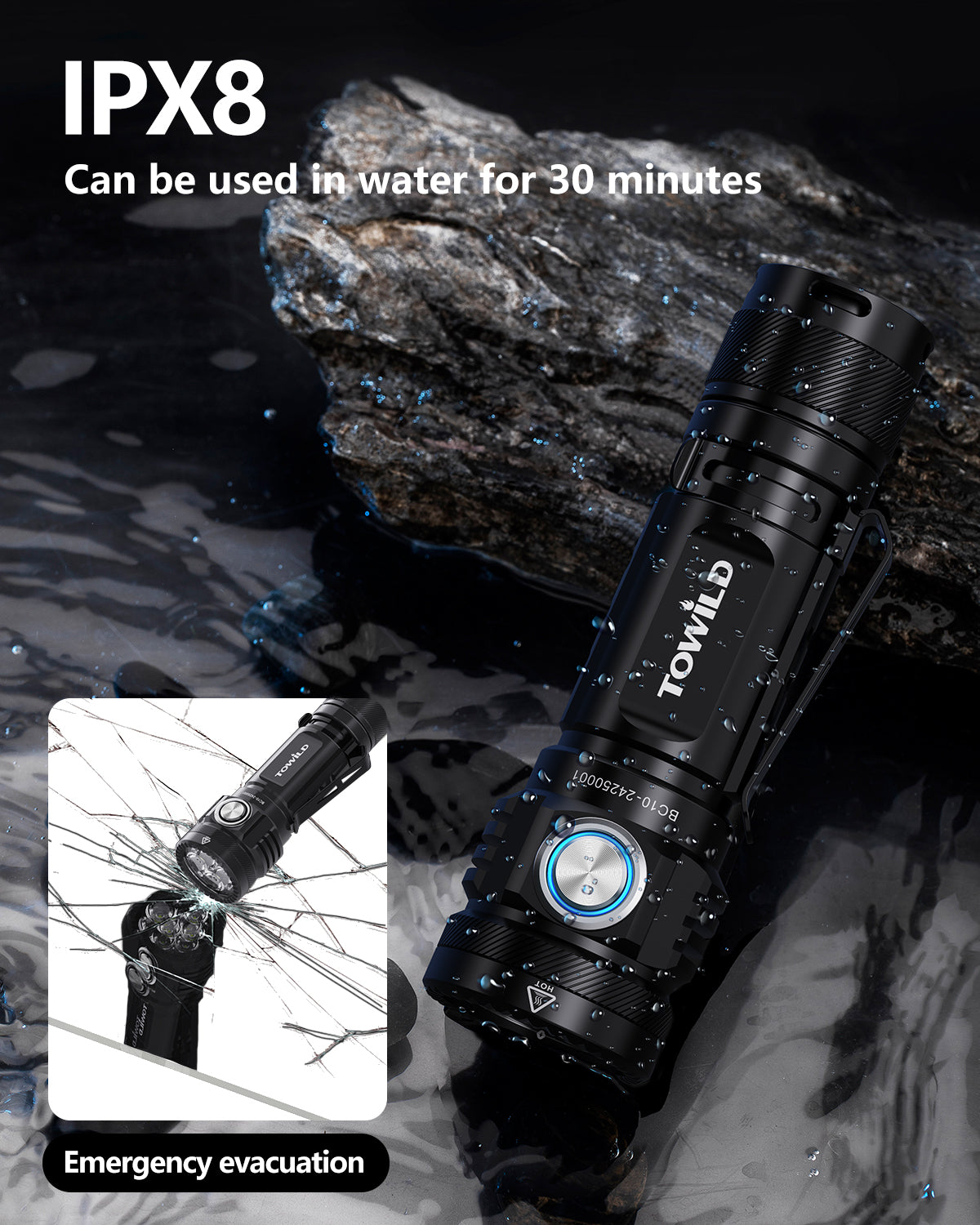 BC10 Flashlight – 4000 Lumens Super Bright