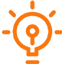 Lightbulb icon highlighting the built-in emergency LED flashlight feature for safe nighttime roadside tire repairs.