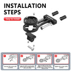 An infographic showing the easy 4-step installation process for the TOWILD AS80 stem mount, detailing how to replace the stem screws for a secure fit.