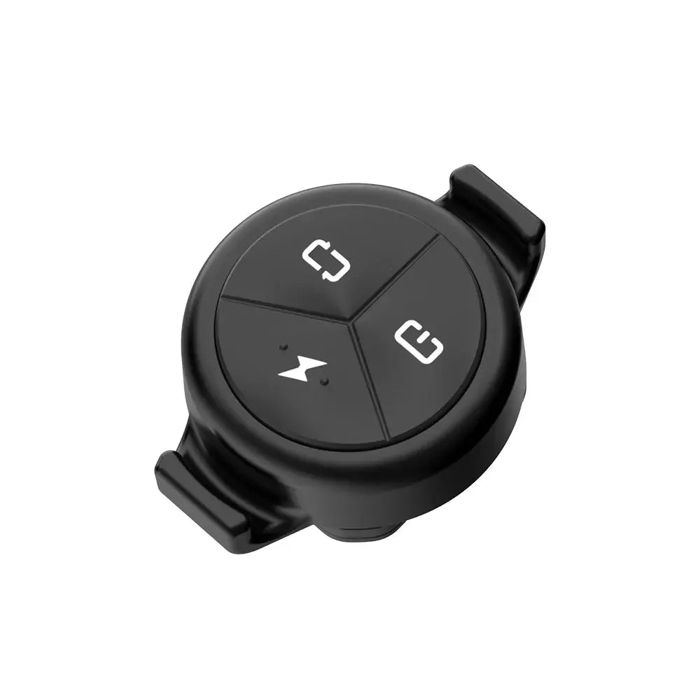 The TOWILD ALC-01 wireless remote control for bike lights, showing its three-button layout for mode, power, and turbo.