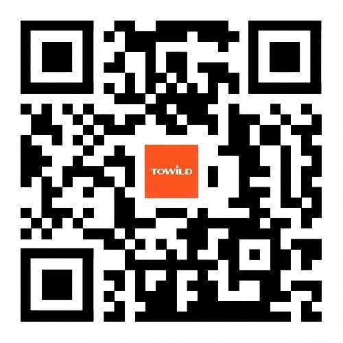 QR code for downloading the TOWILD mobile app on iOS or Android to customize the TL08 DIY programmable bike tail light.