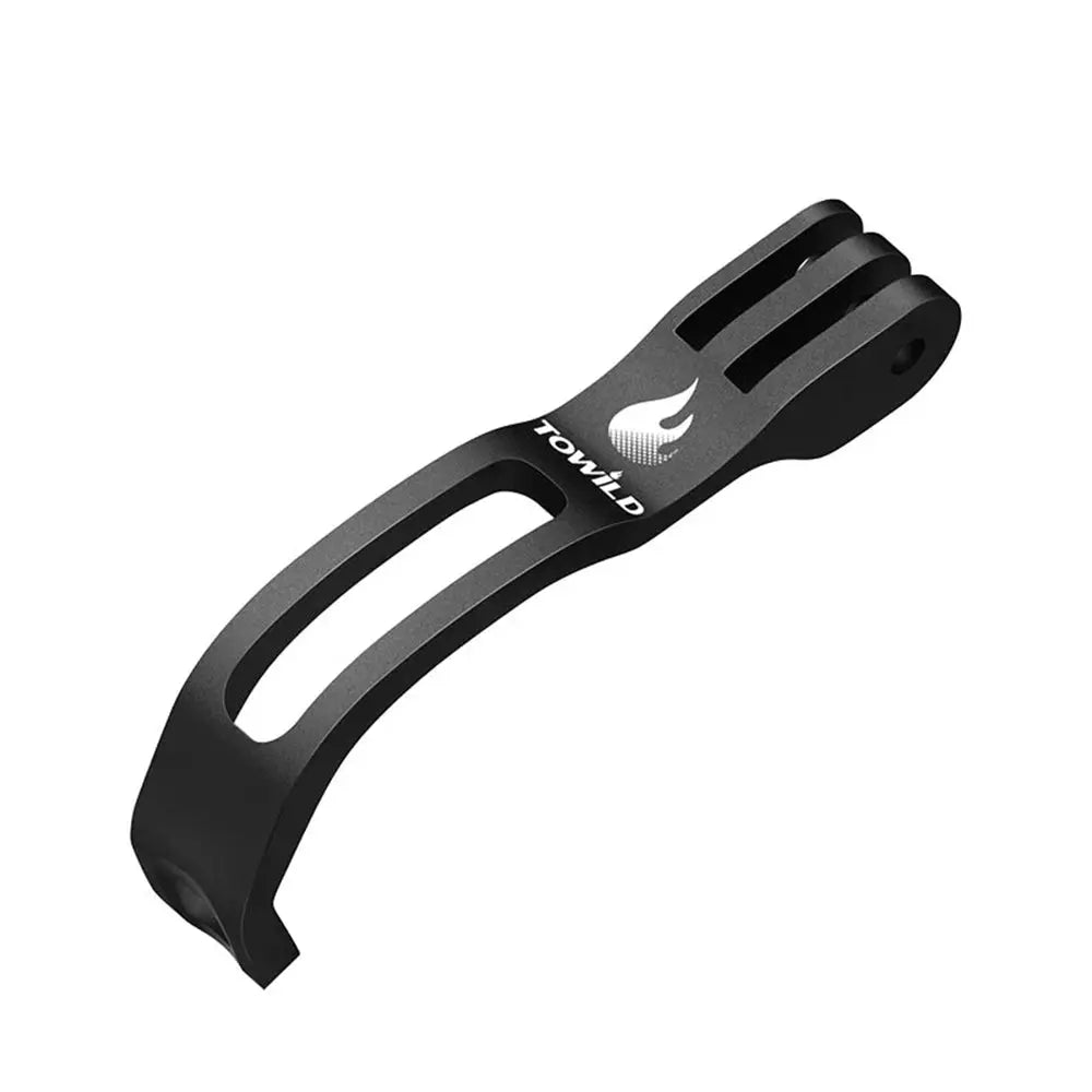 A studio shot of the black TOWILD AS60 aluminum front fork mount, specifically designed for Brompton and other foldable bikes.