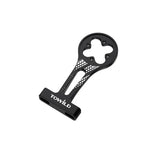A studio shot of the black TOWILD AS80 aluminum alloy stem combo mount, showcasing its sleek, lightweight, and integrated design for Garmin and GoPro devices.