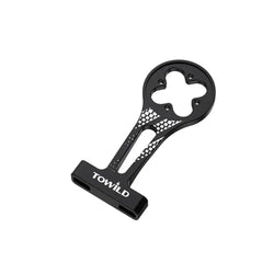 A studio shot of the black TOWILD AS80 aluminum alloy stem combo mount, showcasing its sleek, lightweight, and integrated design for Garmin and GoPro devices.