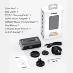 Unboxing the TOWILD BL900 intelligent bicycle headlight, displaying the premium color box, main light unit, and tool-free mounting accessories.