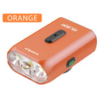 TOWILD BL900 dual-beam bicycle headlight in vibrant orange, featuring a cut-off anti-glare lens for safe road cycling and commuting.
