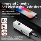 The versatile Towild CL2000 bike light functioning as a power bank, using its integrated USB-C port to provide emergency reverse charging for a smartphone.