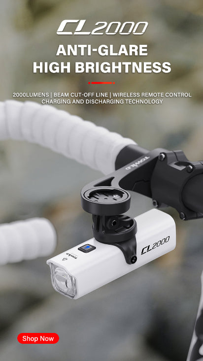The TOWILD CL2000 provides an unparalleled 2000 lumens of brightness with a safe, anti-glare beam, offering professional cyclists ultimate power, control, and utility in one sleek package.