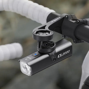 Achieving a clean and integrated cockpit by mounting the powerful Towild CL2000 headlight underneath an out-front mount, saving valuable handlebar space.