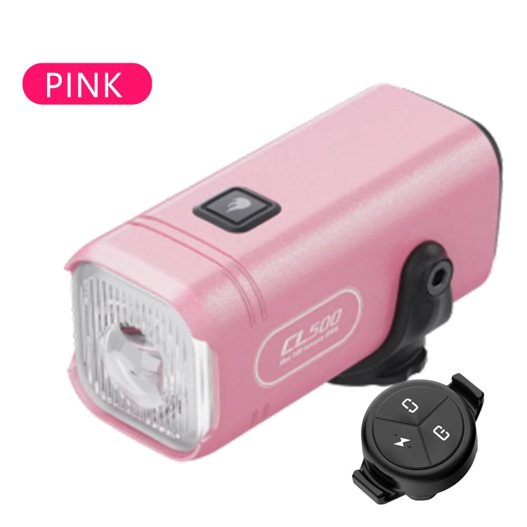 Pink Towild CL500 mini 500-lumen bike light with ALC wireless remote control
