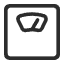 Lightweight design scale icon.