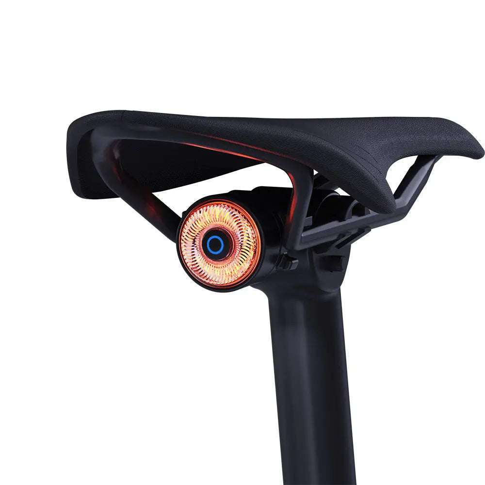 TOWILD TL03 Pro rear bike light installed discreetly under a bicycle saddle.